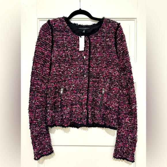 Women’s Tweed Sweater Blazer Cardigan Jacket Coat Size M NWT - Picture 14 of 14